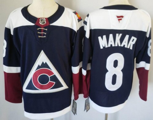 Men's Colorado Avalanche #8 Cale Makar Navy Authentic NHL Stitched Hockey Jersey