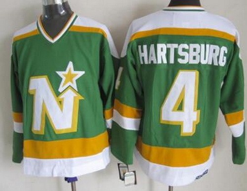 Men's Dallas Stars #4 Craig Hartsburg Green Throwback NHL Stitched Hockey Jersey