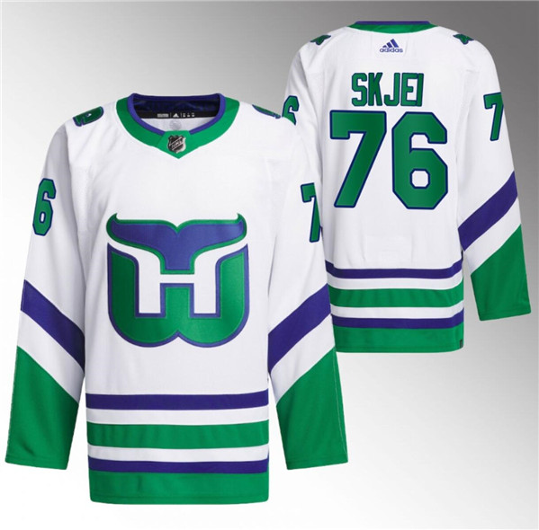 Men's Hartford Whalers #76 Brady Skjei White 2023-24 Stitched Jersey