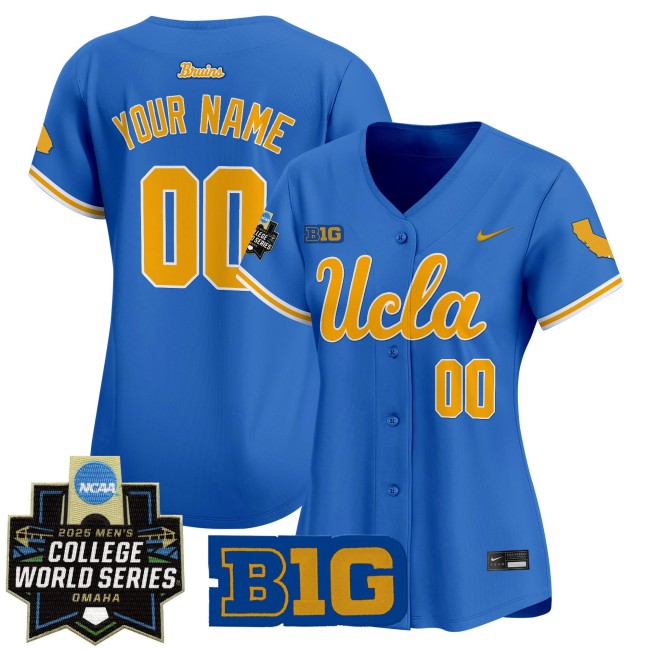 UCLA Bruins Custom Nike Blue 2025 NCAA World Series Baseball Limited Jersey - All Stitched
