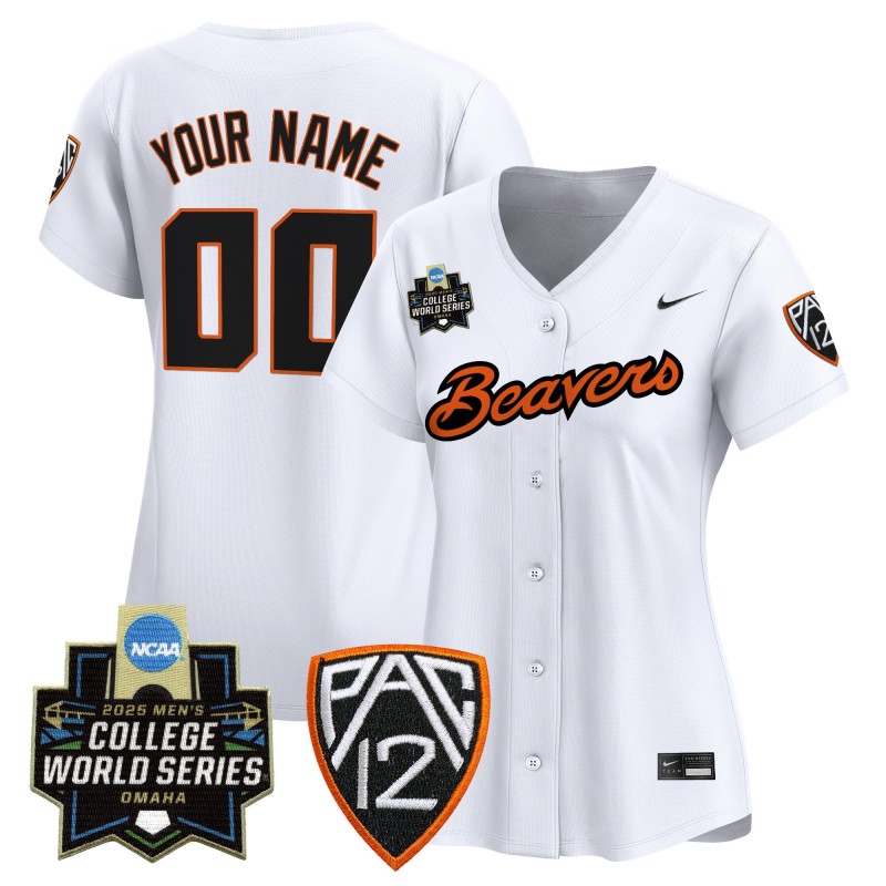 OSU Baseball Custom Nike White 2025 NCAA World Series Limited Jersey - All Stitched
