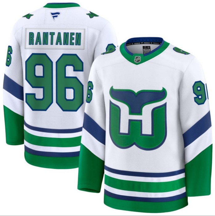 Men's Hartford Whalers #96 Mikko Rantanen White Stitched Hockey Jersey
