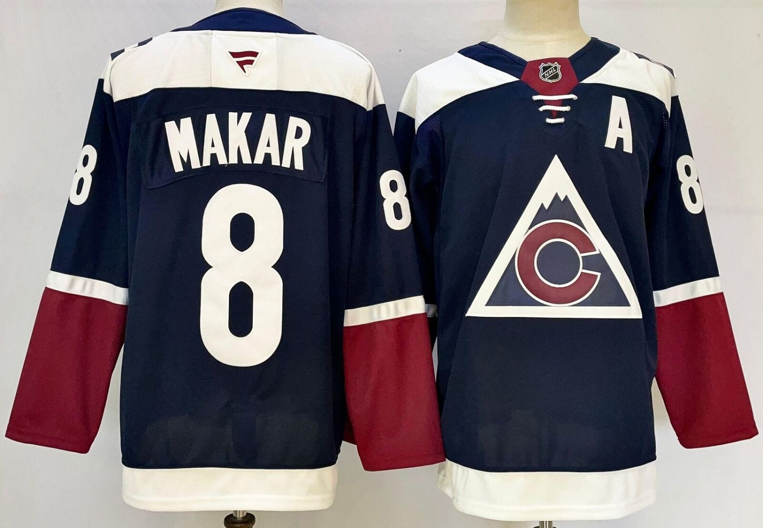 Men's Colorado Avalanche #8 Cale Makar Navy With A Patch Authentic NHL Stitched Hockey Jersey