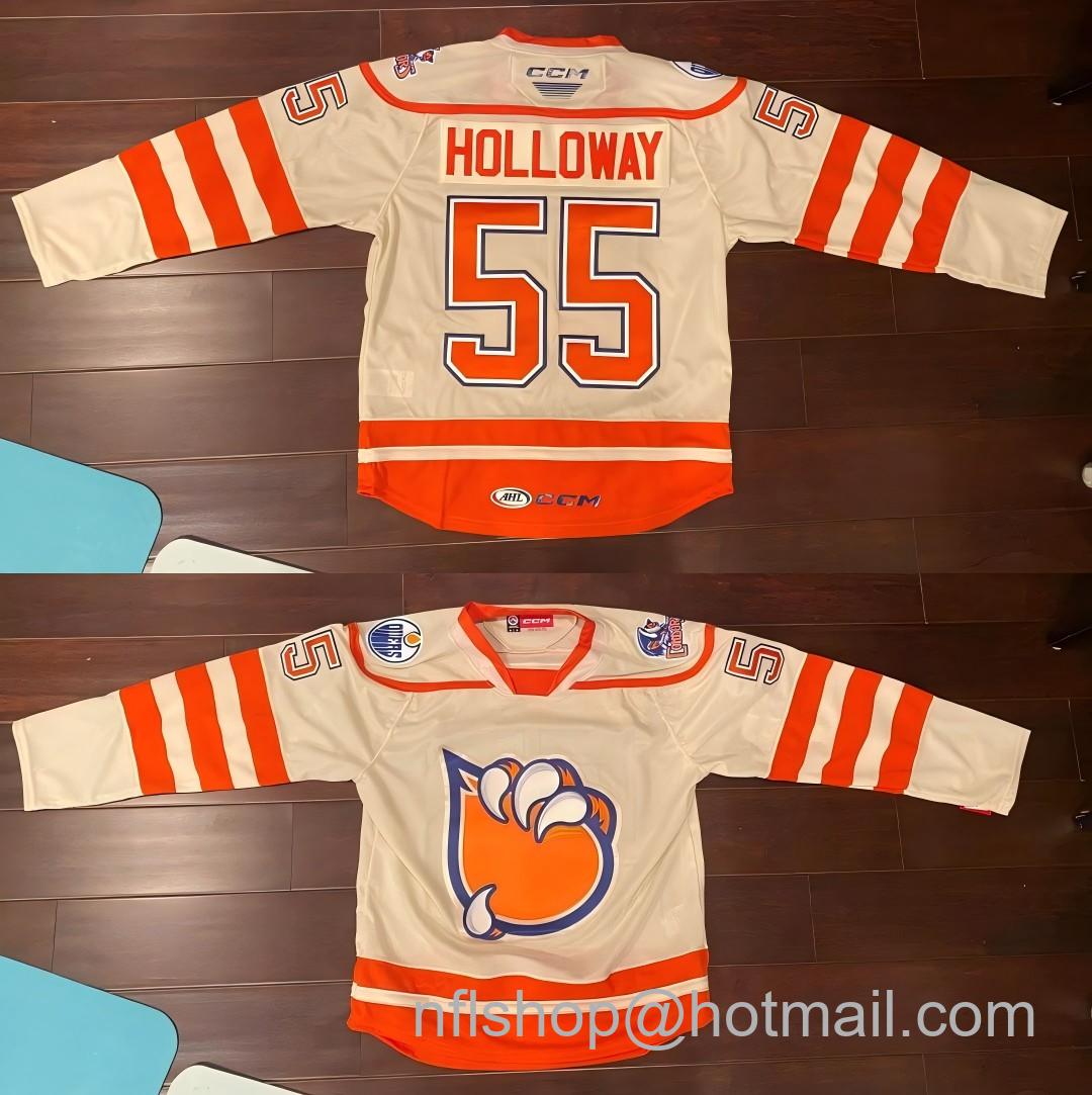 Bakersfield Condors Custom Cream Stitched Hockey Jersey