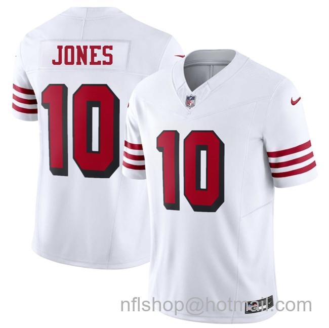 Youth San Francisco 49ers #10 Mac Jones New White 2025 F.U.S.E. Vapor Untouchable Limited Stitched Football Jersey