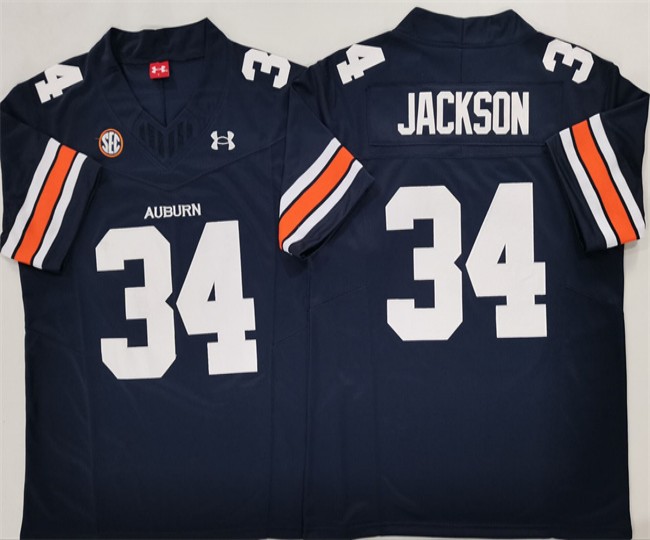 Men's Auburn Tigers #34 Bo Jackson Navy 2024 F.U.S.E. Limited Stitched Football Jersey