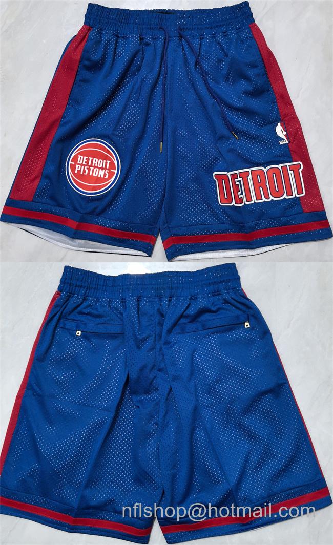 Men's Detroit Pistons Blue Shorts
