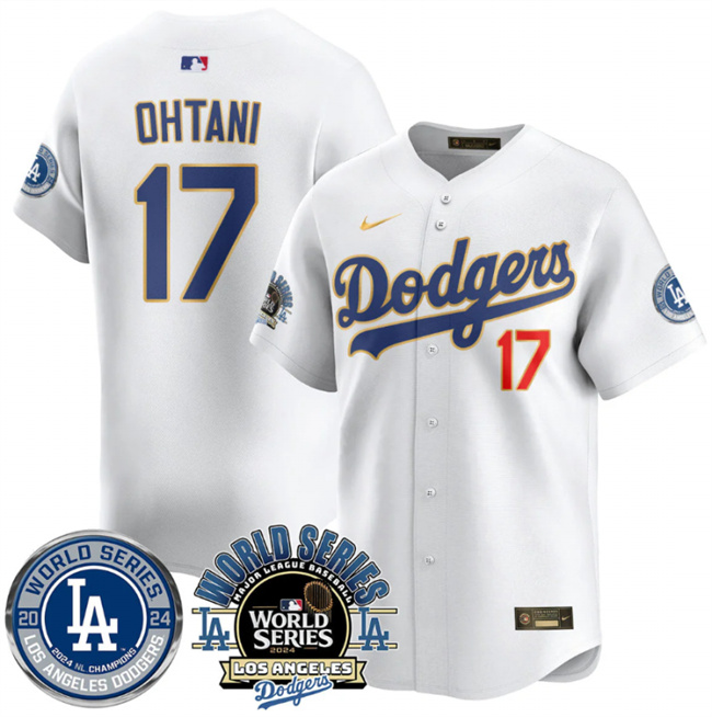 Men's Los Angeles Dodgers ACTIVE PLAYER Custom White 2024 World Series Patch Vapor Premier Limited Stitched Baseball Jersey