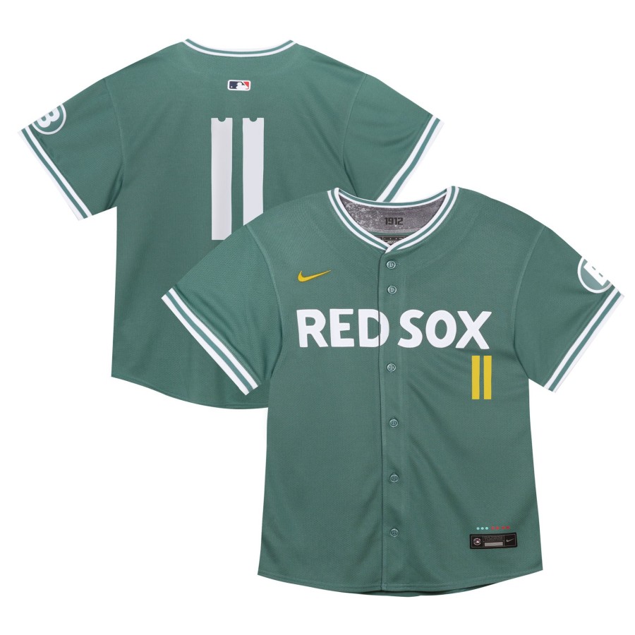 Toddler Boston Red Sox #11 Rafael Devers Nike 2025 City Connect Limited Jersey - Green