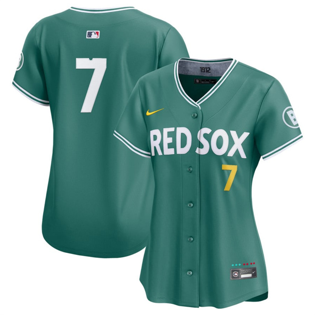 Women's Boston Red Sox #7 Masataka Yoshida Green 2025 City Connect Limited Stitched Baseball Jersey