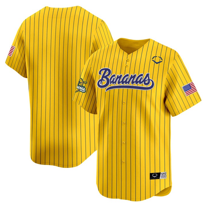 Men's Savannah Bananas Blank Pinstripe Stitched Baseball Jersey