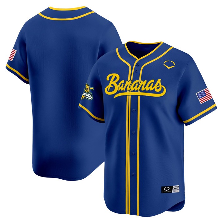 Men's Savannah Bananas Blank Royal Stitched Baseball Jersey
