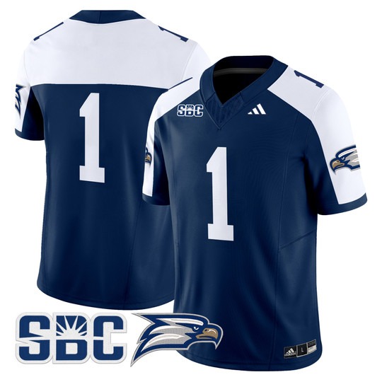 Men's Georgia Southern Eagles Team Blue Alternate 2024 Vapor Limited Stitched Football Jersey
