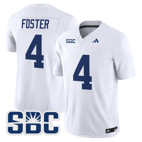Men's Georgia Southern Eagles #4 Jayson Foster White 2024 Vapor Limited Stitched Football Jersey