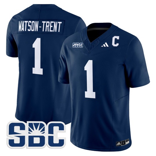 Georgia Southern Eagles 'C patch Custom Blue 2024 Vapor Limited Stitched Football Jersey