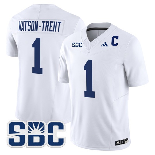 Georgia Southern Eagles 'C patch Custom White 2024 Vapor Limited Stitched Football Jersey