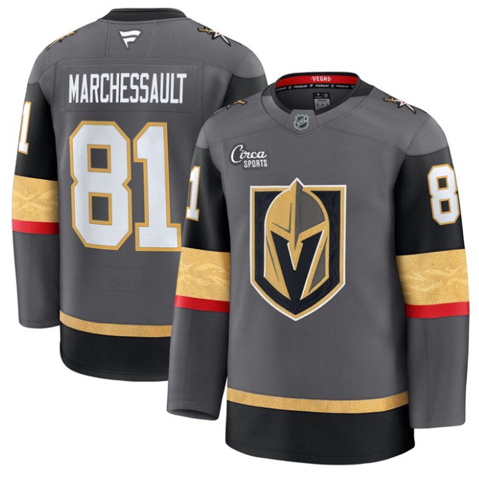 Men's Jonathan Marchessault Jersey #81 Vegas Golden Knights Premium Stitched Gray