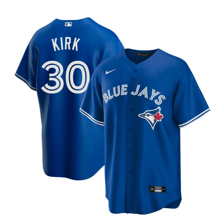 Men's Toronto Blue Jays #30 Alejandro Kirk Blue Nike Limited Stitched Baseball Jersey
