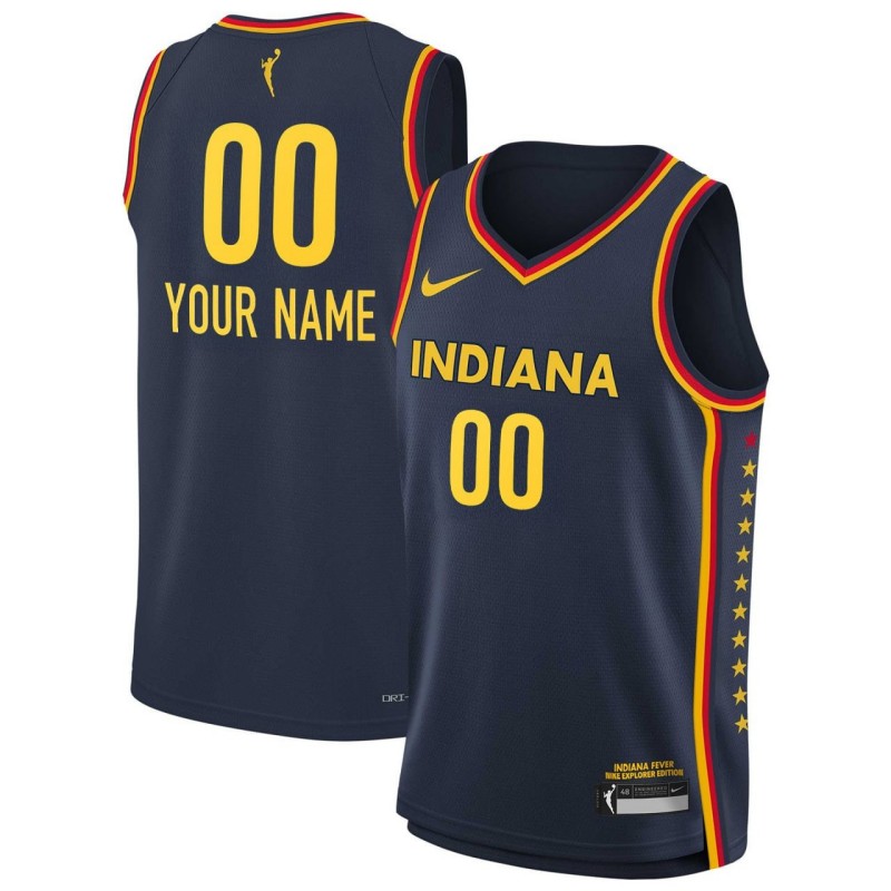 Indiana Fever Custom Navy WNBA Basketball Jersey - All Stitched
