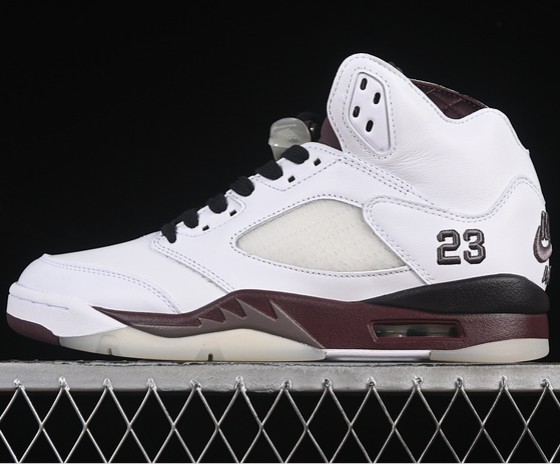 Men's Jordan 5 Retro A Ma Maniere White/Violet Ore-Burgundy Crush-Black IB1528-100

