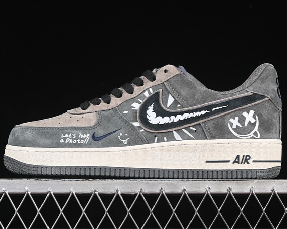 Nike Air Force 1 07 Low Grey Faced Prince Grey/ Brown YD2452-808 Sneakers