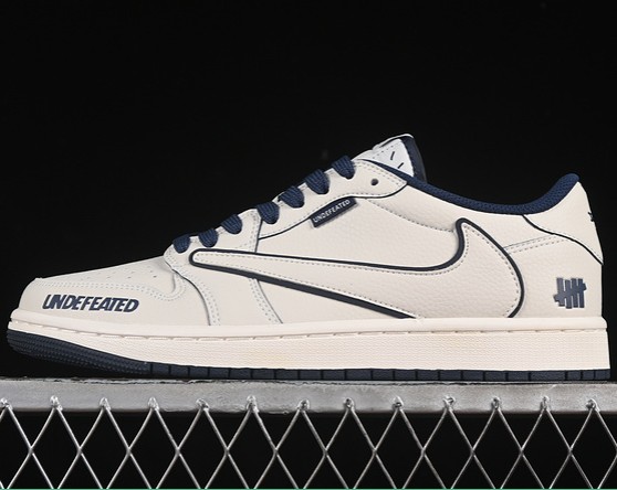 Travis Scott x Fragment Design x Air Jordan 1 Low OG SP White Black DF1845-533 Sneakers