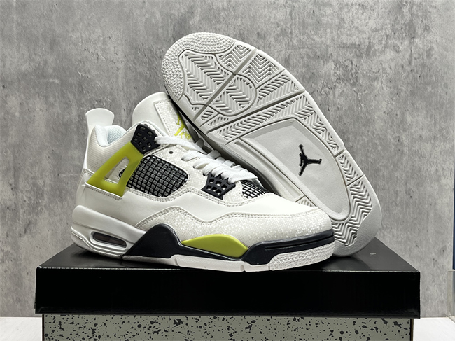 Hot Sale Running weapon Air Jordan 4 White Green Men/Women's Shoes 0242