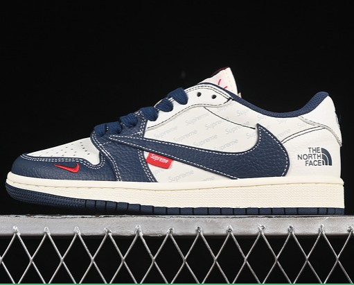 Air Jordan 1 Retro Low OG SP Fragment x Travis Scott White Blue Red XZ5749-009 Sneakers