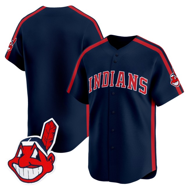 Men's Cleveland Indians Blank Navy Ricky 'Wild Thing' Vaughn Limited Jersey