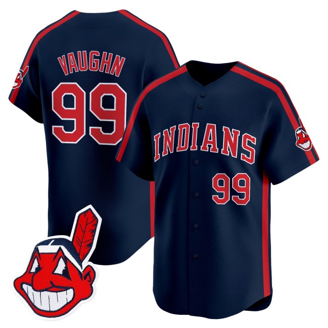 Men's Cleveland Indians #99 Ricky Vaughn Navy Ricky 'Wild Thing' Vaughn Limited Jersey
