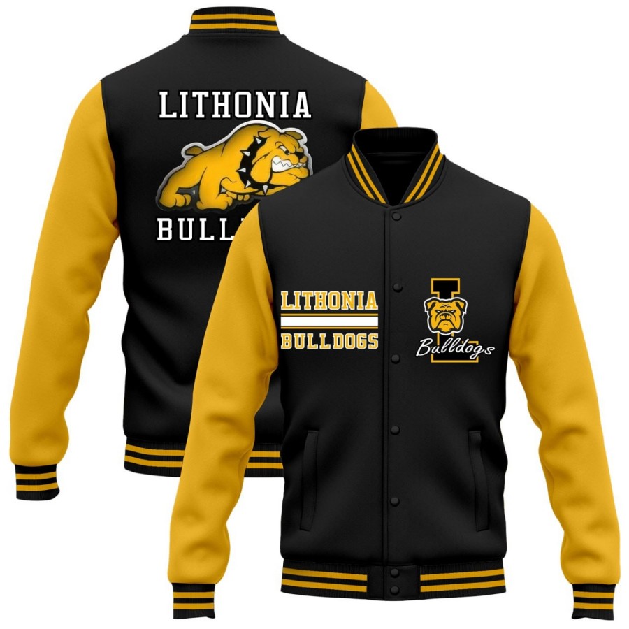 Lithonia High School Black & Gold Stitched Jacket