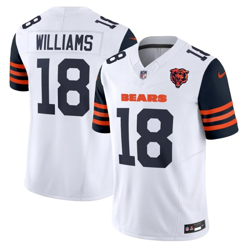 Men's Chicago Bears #18 Caleb Williams White 2025 Nike Limited Stitched Football Jersey