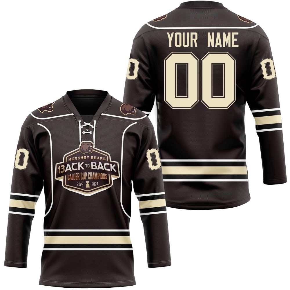 Hershey Bears Hockey Custom Jersey - All Stitched