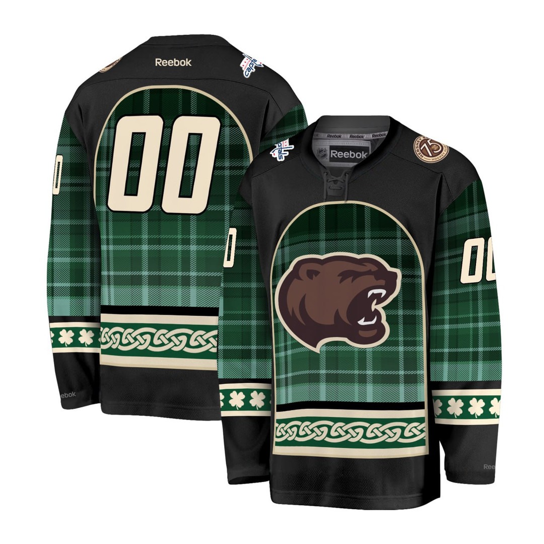 Hershey Bears 2012-2013 Specialty St. Patrick's Day Custom Jersey - Printed