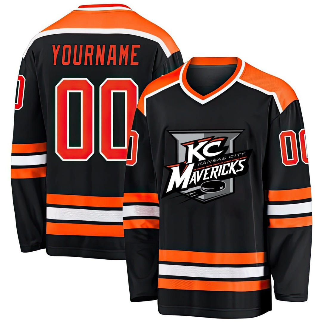 Kansas City Mavericks Hockey Custom Jersey - All Stitched