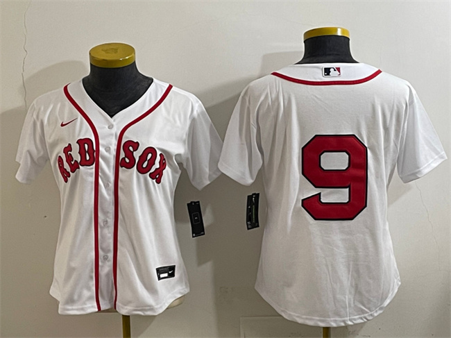 Youth Boston Red Sox #9 Ted Williams White Cool Base Stitched Baseball Jersey