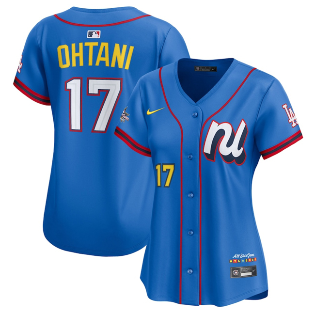 Women's National League #17 Shohei Ohtani Blue 2025 All-Star Edition Limited Stitched Baseball Jersey