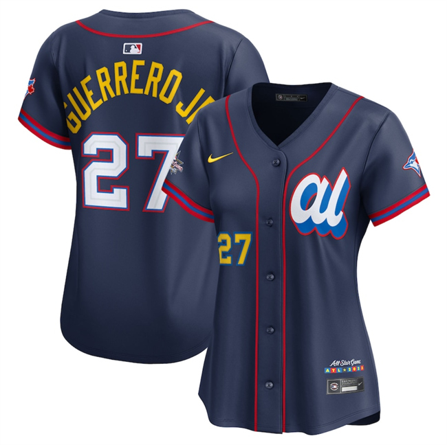 Women's American League #27 Vladimir Guerrero Jr. Navy 2025 All-Star Edition Limited Stitched Baseball Jersey