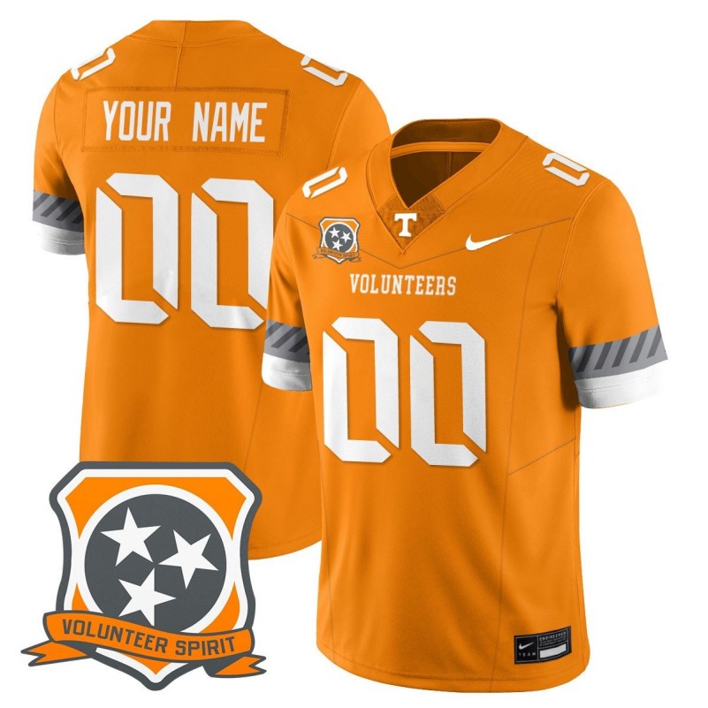 Tennessee Volunteers 2025 Spirit Limited Custom Stitched Football Jersey Orange