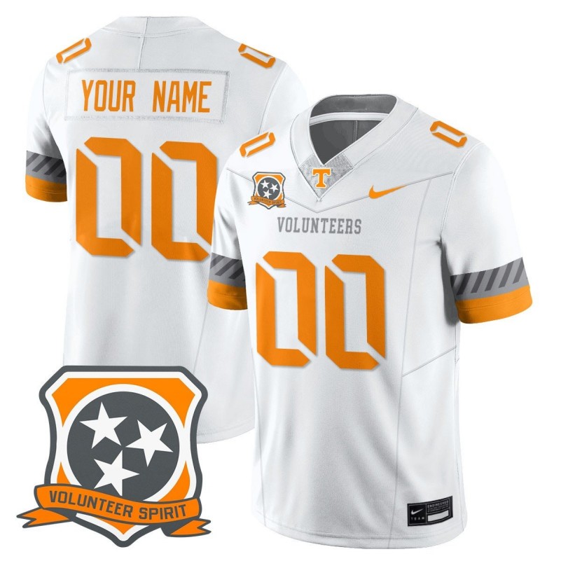 Tennessee Volunteers 2025 Spirit Limited Custom Stitched Football Jersey White