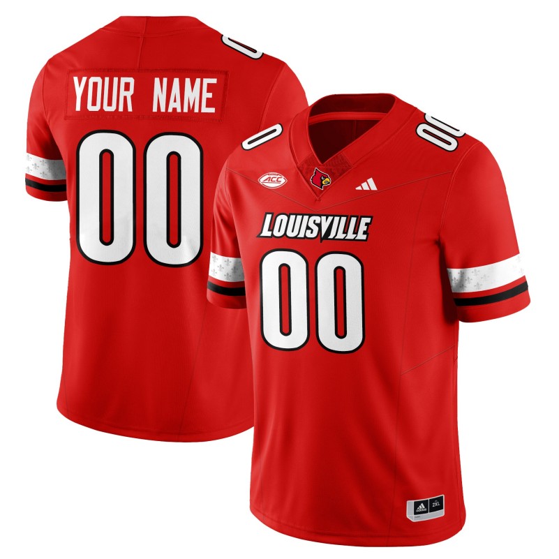 Louisville Cardinals Custom 2025 Vapor Limited Stitched Football Jersey Red