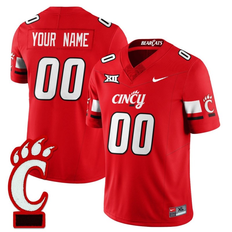 Cincinnati Bearcats Custom 2025 Uniform Stitched Football Jersey Red