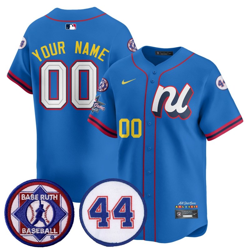 Custom National League 2025 MLB All-Star Limited Stitched Baseball Jersey V3 Blue