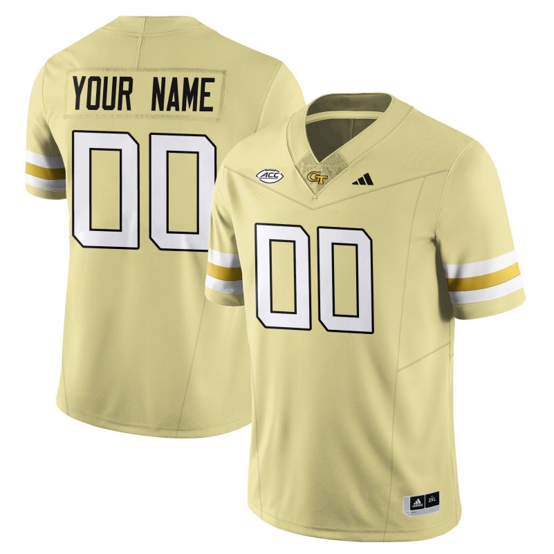 Georgia Tech Yellow Jackets Custom Gold 2025 Limited Stitched Football Jersey