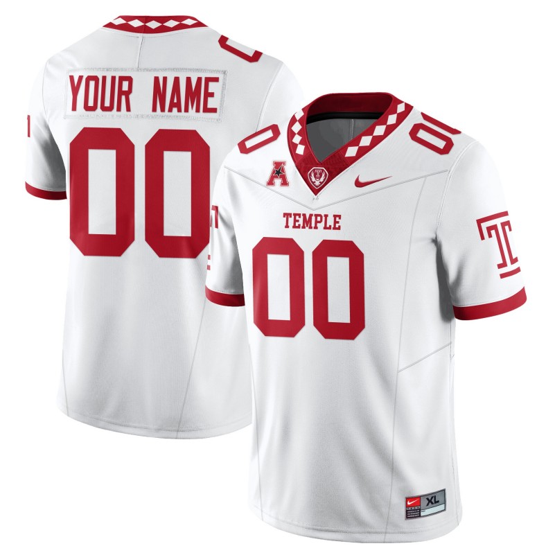 Temple Owls Custom White 2025 Nike Vapor Limited Stitched Football Jersey