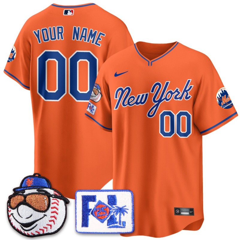 New York Mets Custom Orange 2025 Spring Training Limited Stitched Baseball Jersey