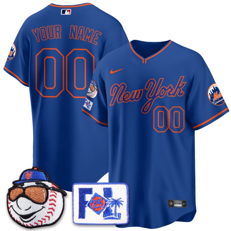 New York Mets Custom Royal 2025 Spring Training Limited Stitched Baseball Jersey