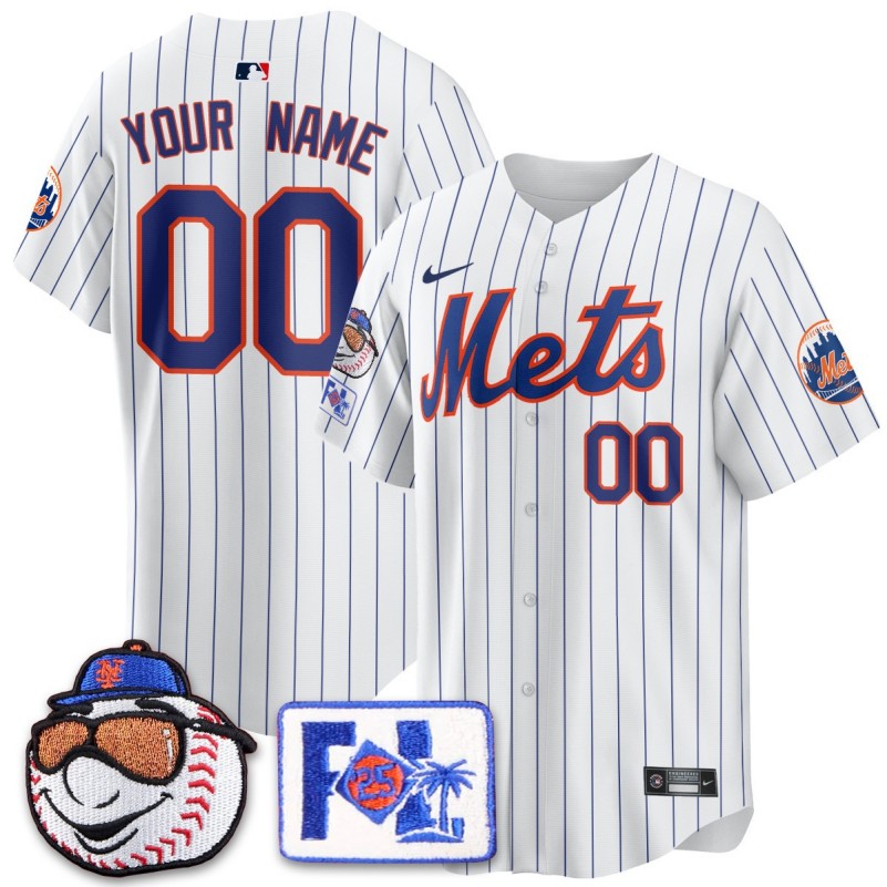 New York Mets Custom White Nike 2025 Spring Training Stitched Baseball Jersey
